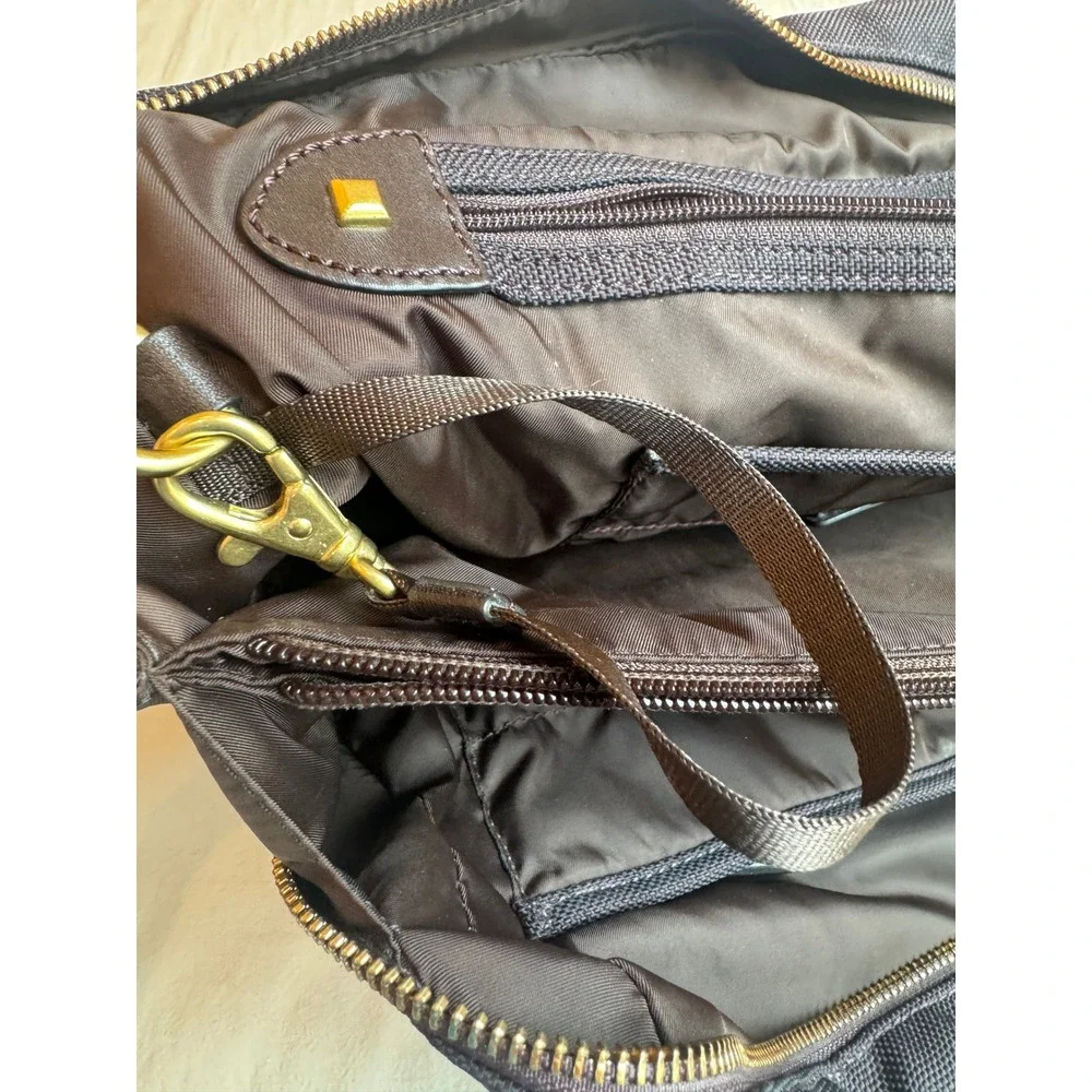 Tumi 73232 Georgetown Forest Briefcase Brown Ballistic Nylon Leather Trim